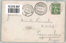 8500 Frauenfeld 1903 Gebrauchsspuren Ausstellung Obst- und Weinbau Pavillon Lithographie Ort handschriftlich
