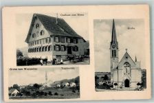9514 Wuppenau Vorrüti Foto AK Gasthaus zum Bären Kirche
