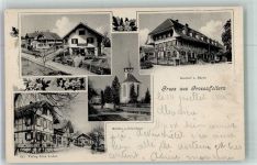 3257 Grossaffoltern 1905 Foto AK Gasthaus zum Bären Kirche Schulhaus Geschäft