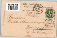 5316 Schlatt b. Leuggern 1903 Foto AK Gasthaus und Bäckerei Hotz Gasthaus zum Rössli Schulhaus