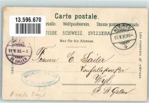 9100 Herisau 1898 Gebrauchsspuren Hotel Kurhaus Heinrichs Bad Lithographie viele Büge