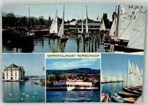 9400 Rorschach 1972 Foto AK Gasthaus See-Restaurant Hafen