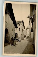 7504 Pontresina Foto AK Gasse Dorfansicht