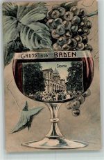 5400 Baden 1907 Foto AK Wein Gasthaus Casino