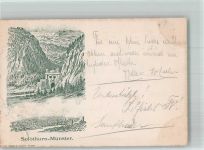4500 Solothurn Soleure 1908 Lithographie Tunnel Solothurn-Münster Gesicht Vorläufer