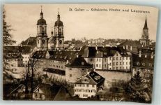 9000 St. Gallen S. Gallo Foto AK Stifts- Kirche Kloster und Laurenzen