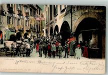 6500 Bellinzona 1907 Foto AK Cafe Straße Ochsenkarren Geschäft