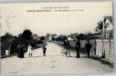 2926 Boncourt Foto AK Grenze Fahrrad Uniform