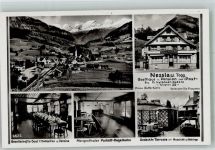 9650 Nesslau Foto AK Gasthaus Pension zur Post Kegelbahn Bahnhof