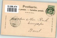 8713 Uerikon 1900 Foto AK Postamt Eisenbahnbrücke Hafen