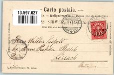 9000 St. Gallen S. Gallo 1901 Foto AK Rörschacher Straße Gesellenhauss Nolkersegg Marktplatz
