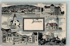 8570 Weinfelden 1908 Foto AK Schloss Kath. Kirche Prot. Kirche Eisenbahn Kantonalbank
