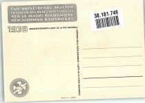 Flagge Bundesfeierkarte für Notleidende Mütter 1939 Bundesfeier / Pro Patria Schweiz Künstlerkarte