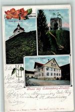 9215 Schönenberg an der Thur 1905 Foto AK Burg Ruine Last Hotel Klein Gasthaus zur Traube