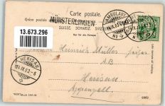 8596 Scherzingen 1903 Foto AK Gasthaus zur Post Kirche