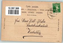 9650 Nesslau 1907 Foto AK Hotel Pension zur Traube Kirche