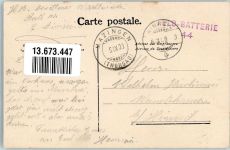 9548 Matzingen Halingen 1908 Foto AK Dorfplatz Geschäft Kirche Feldpost Feldbatterie 44