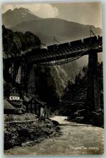 6474 Amsteg Foto AK Viadukt Eisenbahn