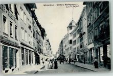 8400 Winterthur 1909 Foto AK Geschäft Mittlere Marktgasse