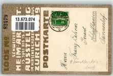 8000 Zürich 1909 Künstlersteindruck Ausstellung Schweizer Heim-Arbeit Webstuhl Los