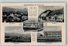 4226 Breitenbach Foto AK Fabrik Islo-Werke Uhren- Fabrik Bandwebererei Gasthaus zum weissen Kreuz Feldpost