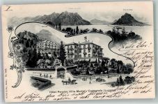 6906 Castagnola-Cassarate 1906 Foto AK Hotel Pension Villa Moritz