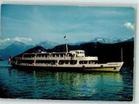 MS Unterwalden auf dem Vierwaldstättersee Binnenschiff Foto AK