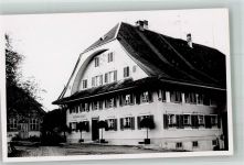 6215 Schwarzenbach 1942 Foto AK Gasthaus zum Löwen Ort handschriftlich Stempel Eidg.Landestopographie