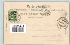 9442 Berneck 1902 Lithographie Burg Ruine Rosenburg Neugasse Kirche