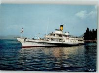 Raddampfer Savoie auf dem Genfersee Binnenschiff Foto AK