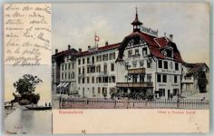8590 Romanshorn 1910 Foto AK Hotel Pension Schiff Inseli