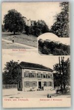 4143 Dornach 1915 Foto AK Burg Ruine Dornach Gasthaus
