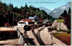 3860 Brünig - Bergbahn Schmalspurbahn Bahnhof Gasthaus