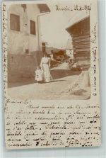 7427 Urmein 1903 Gebrauchsspuren Ort handschriftlich Frau mit Kind