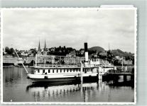 1200 Genève Genf Foto AK Hafen Dampfer Winkelried Genfersee