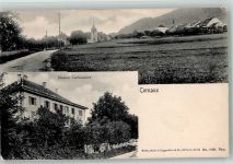 2087 Cornaux NE Foto AK Pension Maison Carbonnier Kirche