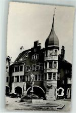 2500 Biel/Bienne Foto AK Auto Denkmal Kunsthaus