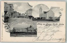 9200 Gossau SG 1903 Foto AK Fabrik Schifflistickerei Kirche