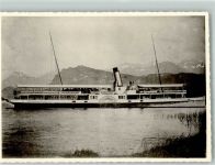 Luzern Lucerne Raddampfer Stadt Luzern Binnenschiff Foto AK
