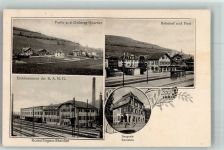 3510 Stalden BE Foto AK Fabrik B.A.M.G. Bahnhof Postamt Geschäft Drogerie