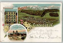 8840 Einsiedeln 1905 Lithographie Gasthaus St. Georg Kloster Maria Einsiedeln