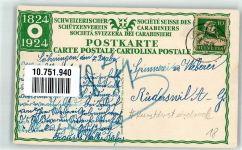 1924 Künstlersteindruck Schweizer Schützenverein 1924-1924
