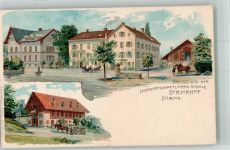 8000 Zürich Lithographie Landwirtschaftliche Schule Stirckhof