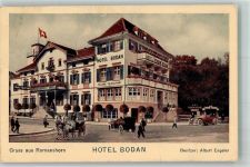 8590 Romanshorn 1919 Foto AK Auto Hotel Bodan