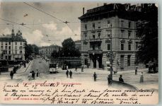 8000 Zürich Foto AK Hotel Centrum Bahnhofbrücke Straßenbahn