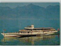 Raddampfer Montreux auf dem Genfersee Binnenschiff Foto AK