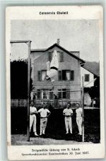 8800 Thalwil 1909 Foto AK Seeverbandsfest 1907 Turnverein