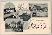 8537 Nussbaumen TG Foto AK Kirche Villa Katharinenberg Schulhaus Pfarrhaus