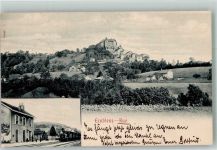 1673 Ecublens FR 1903 Foto AK Bahnhof Eisenbahn Burg Stempel v. II. Schiedsgericht