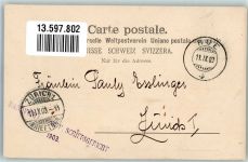 1673 Ecublens FR 1903 Foto AK Bahnhof Eisenbahn Burg Stempel v. II. Schiedsgericht